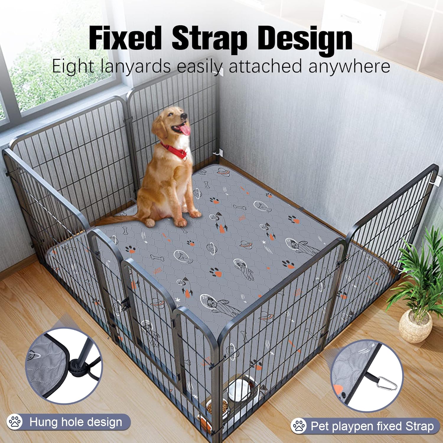 UPSKY Almohadillas lavables para orina para perros, paquete de 2 almohadillas para cachorros de 36 x 41 pulgadas, almohadillas reutilizables para