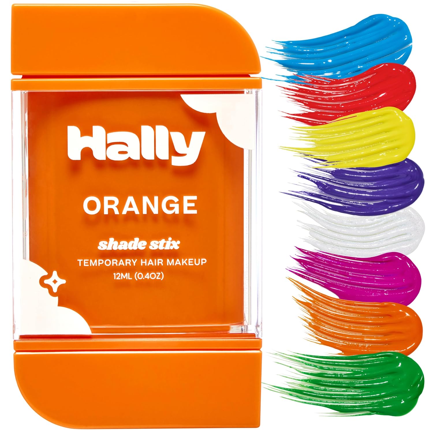HALLY Shade Stix  Naranja  Color temporal para el cabello para niños y adultos  Deshazte del desorden en aerosol para el cabello con cera de tiza y