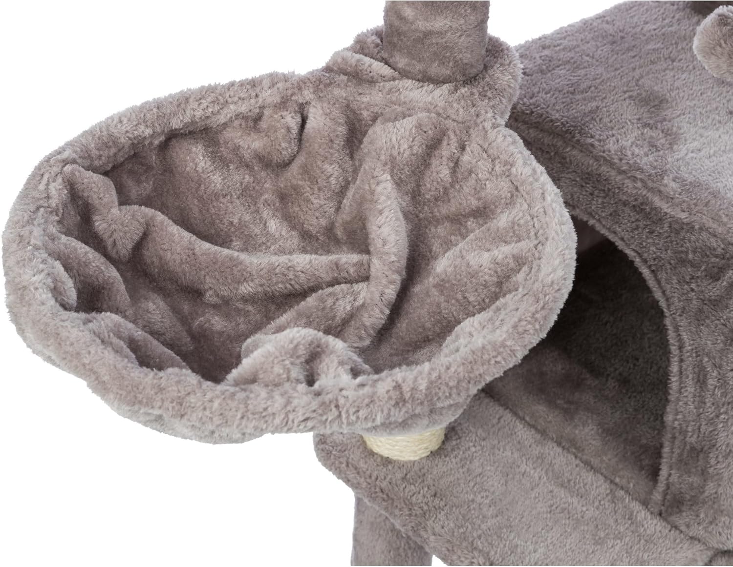 TRIXIE Pepito – Torre para gatos de 39.4 pulgadas, postes rascadores de sisal, árbol para gatos con condominio cubierto de felpa, hamaca, juguetes