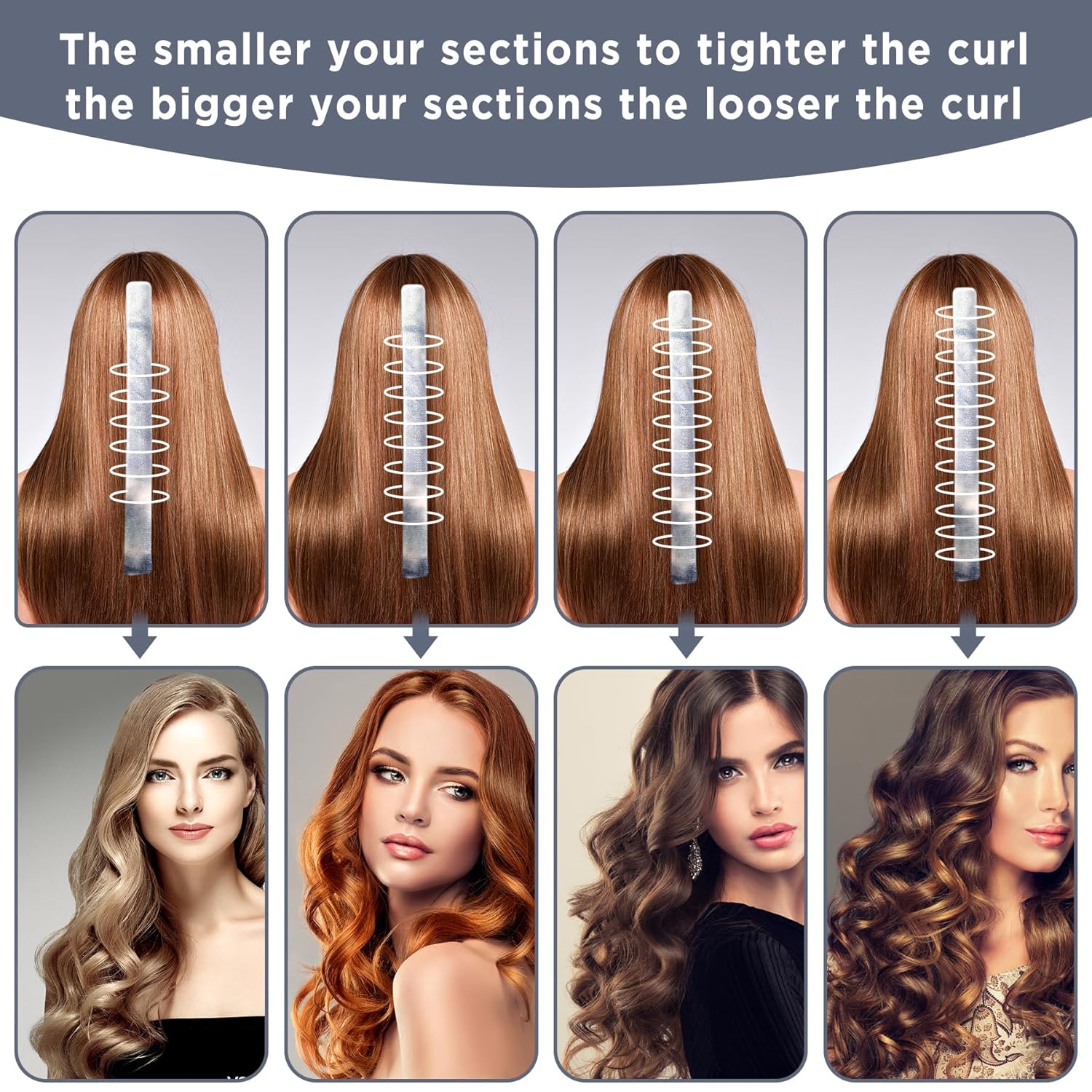 Rizador de pelo sin calor para rizos de cabello largos, medianos y cortos, 6 unidades, sin calor, de satén, rizadores de pelo para dormir, rizadores