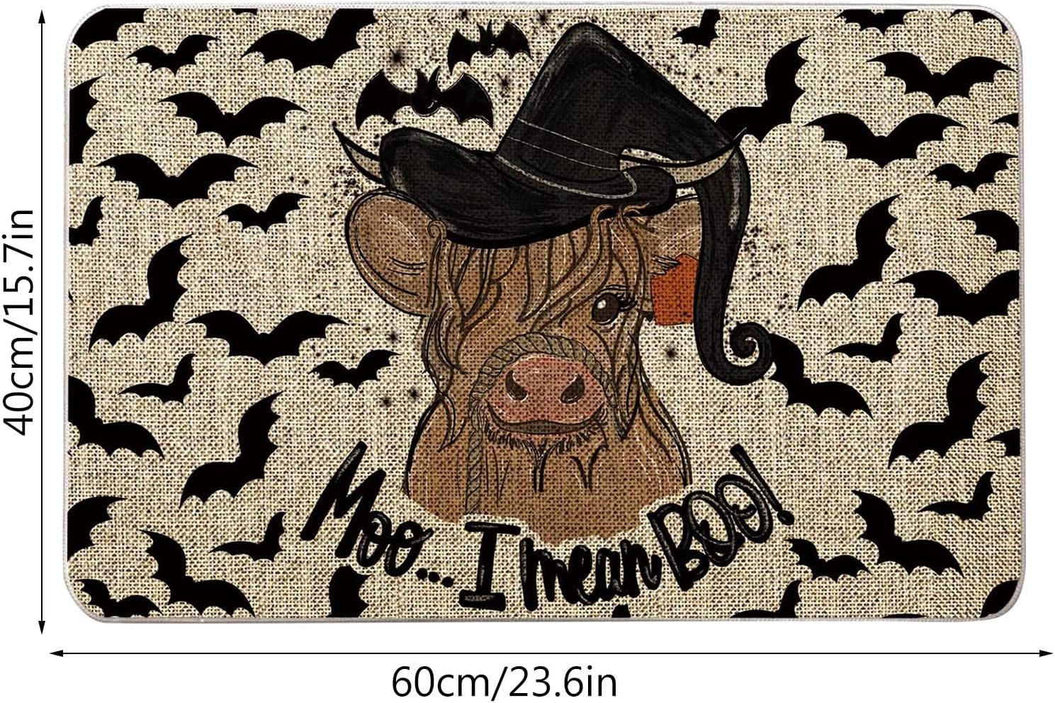 Tapete de Halloween para puerta de exterior e interior, tapete de bienvenida con texto en inglés “Not All Witch Live in Salem”, tapete divertido
