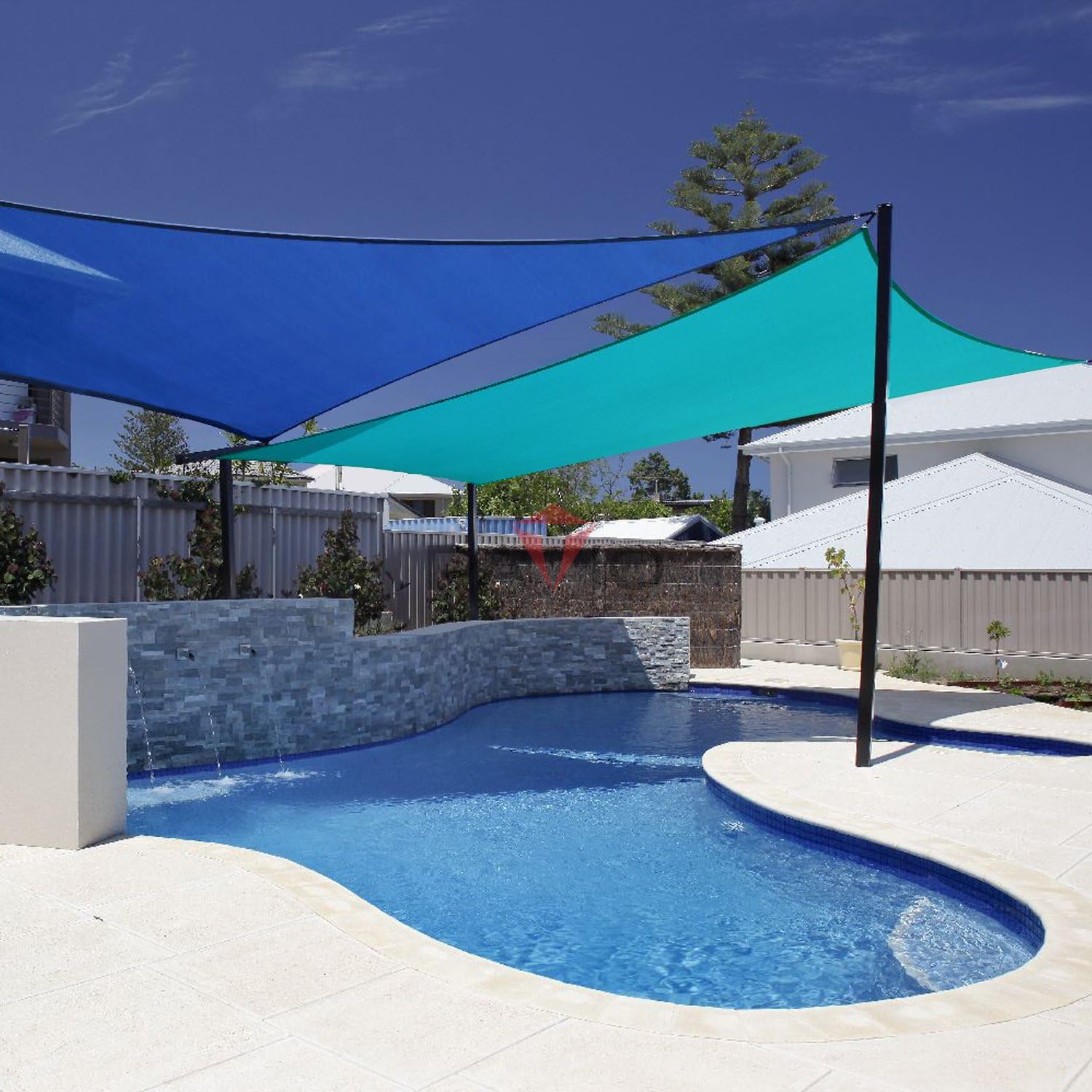 Patio – Toldo Paradise rectangular tipo vela que da sombra, para cubrir patio, bloquea luz solar, para marquesina, resistente, grado comercial, para