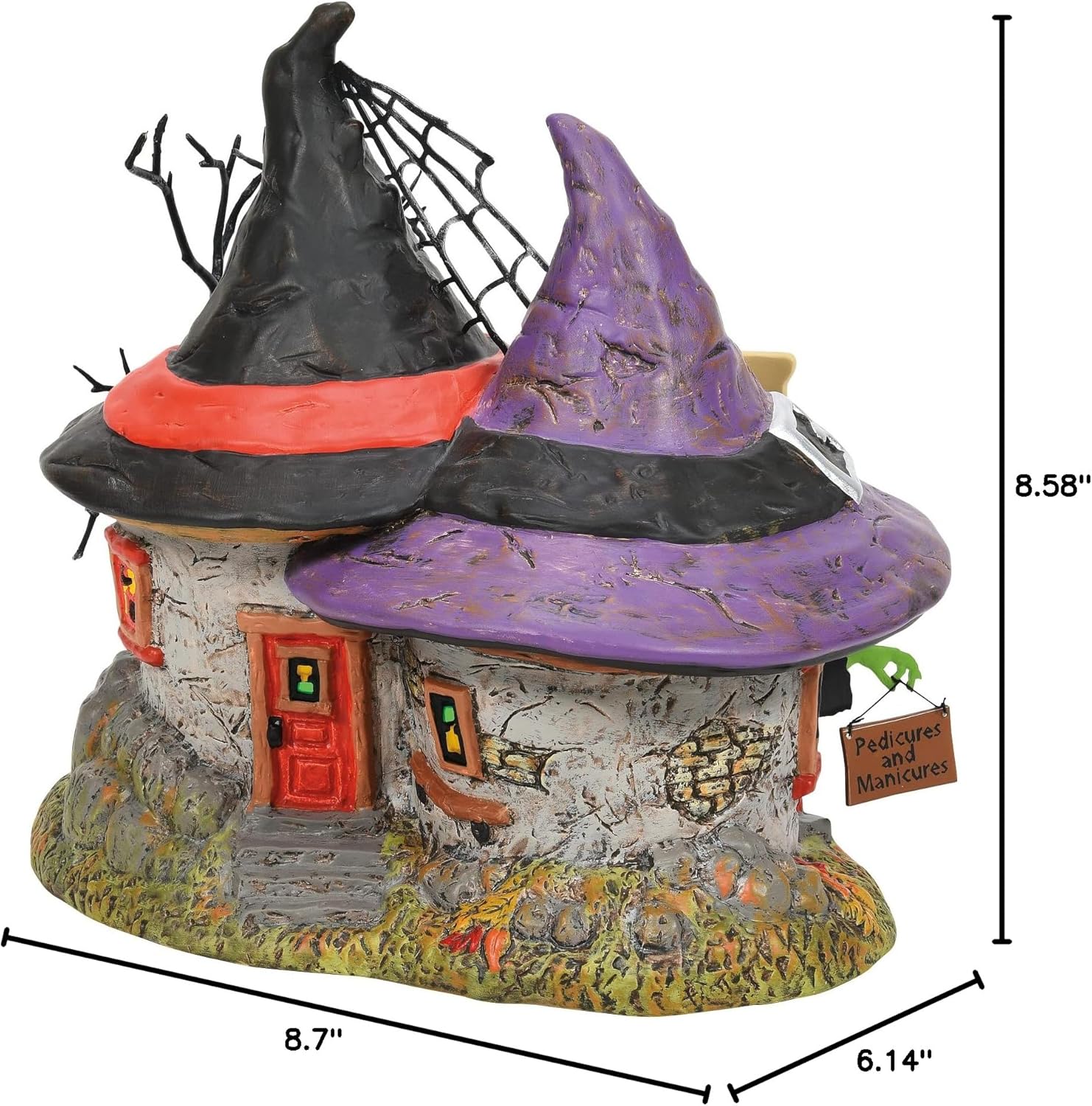 Department 56 Snow Village Halloween Rachel’s Witch Retreat and Spa – Edificio iluminado, 8.58 pulgadas, multicolor