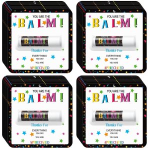 Sacubee 30 bálsamos labiales de agradecimiento a los empleados, sabor a vainilla, regalos a granel, recuerdos de fiesta, cuidado hidratante Sacubee 30 bálsamos labiales de agradecimiento a los empleados, sabor a vainilla, regalos a granel, recuerdos de fiesta, cuidado hidratante