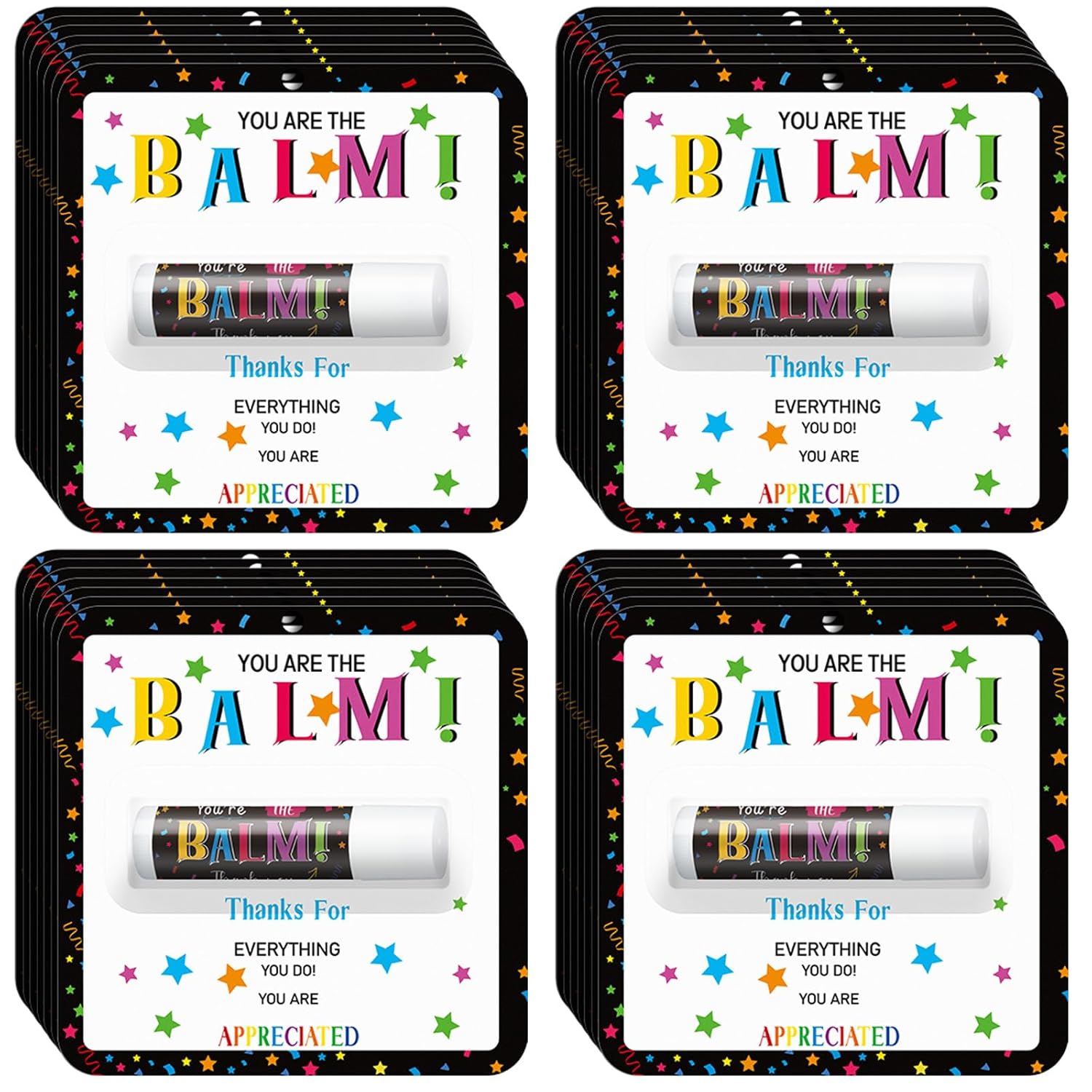 Sacubee 30 bálsamos labiales de agradecimiento a los empleados, sabor a vainilla, regalos a granel, recuerdos de fiesta, cuidado hidratante