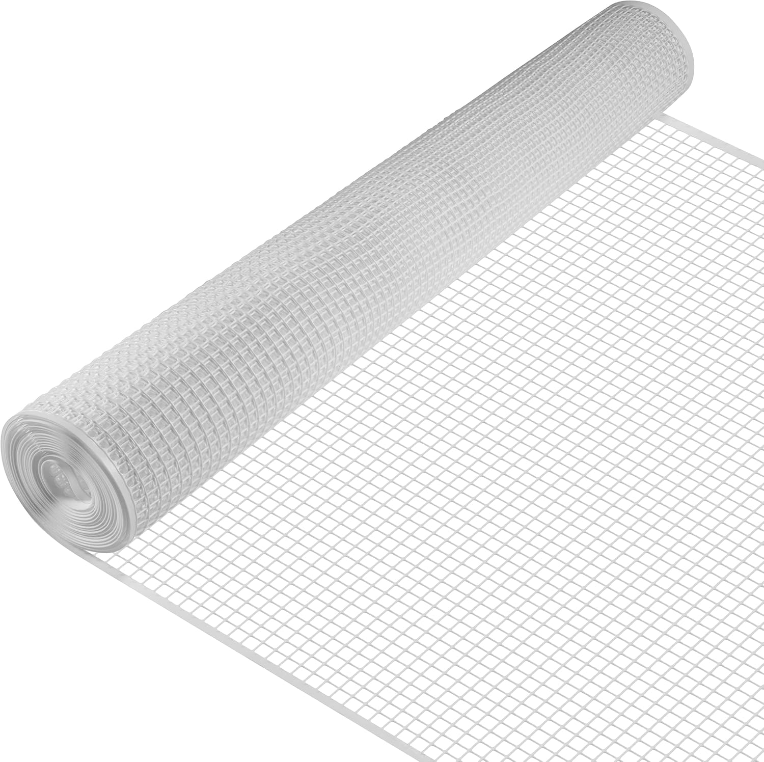 BOEN Red de malla de plástico de 2 x 15 pies, color blanco, barrera de protección de árbol de conejos, ciervos y roedores, protección de cubierta,