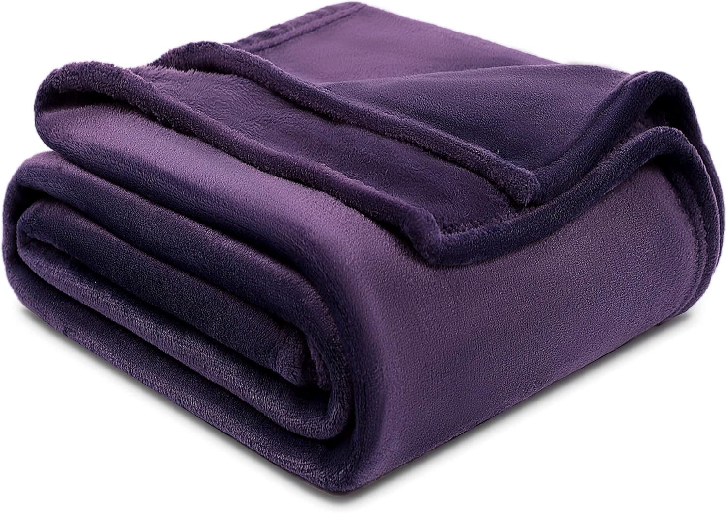 NANPIPER Manta de forro polar suave y acogedora manta cálida y ligera para cama, color morado, 50 x 60 pulgadas