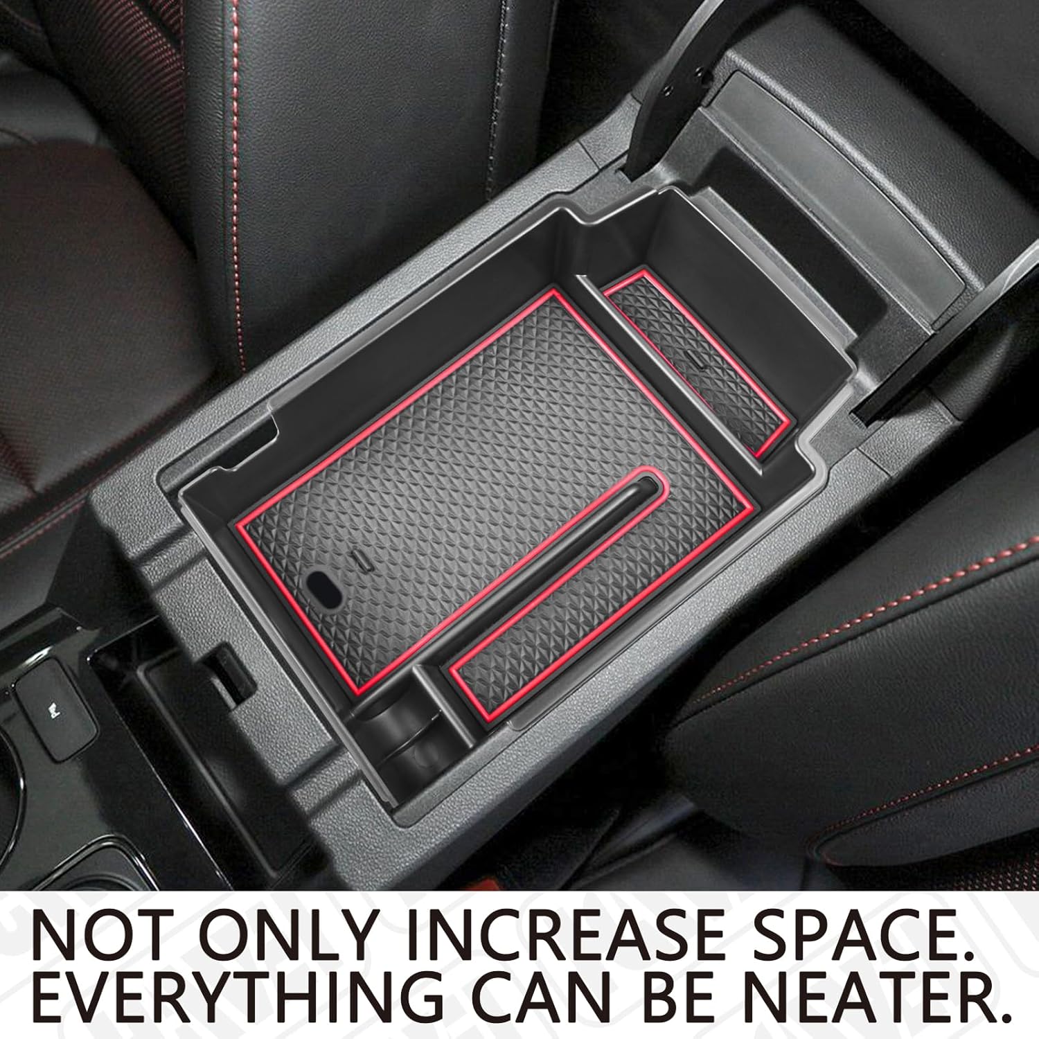 Organizador de consola central compatible con accesorios Chevy Blazer 2024 2023 2022 2021 2020 2019, caja de almacenamiento de reposabrazos de