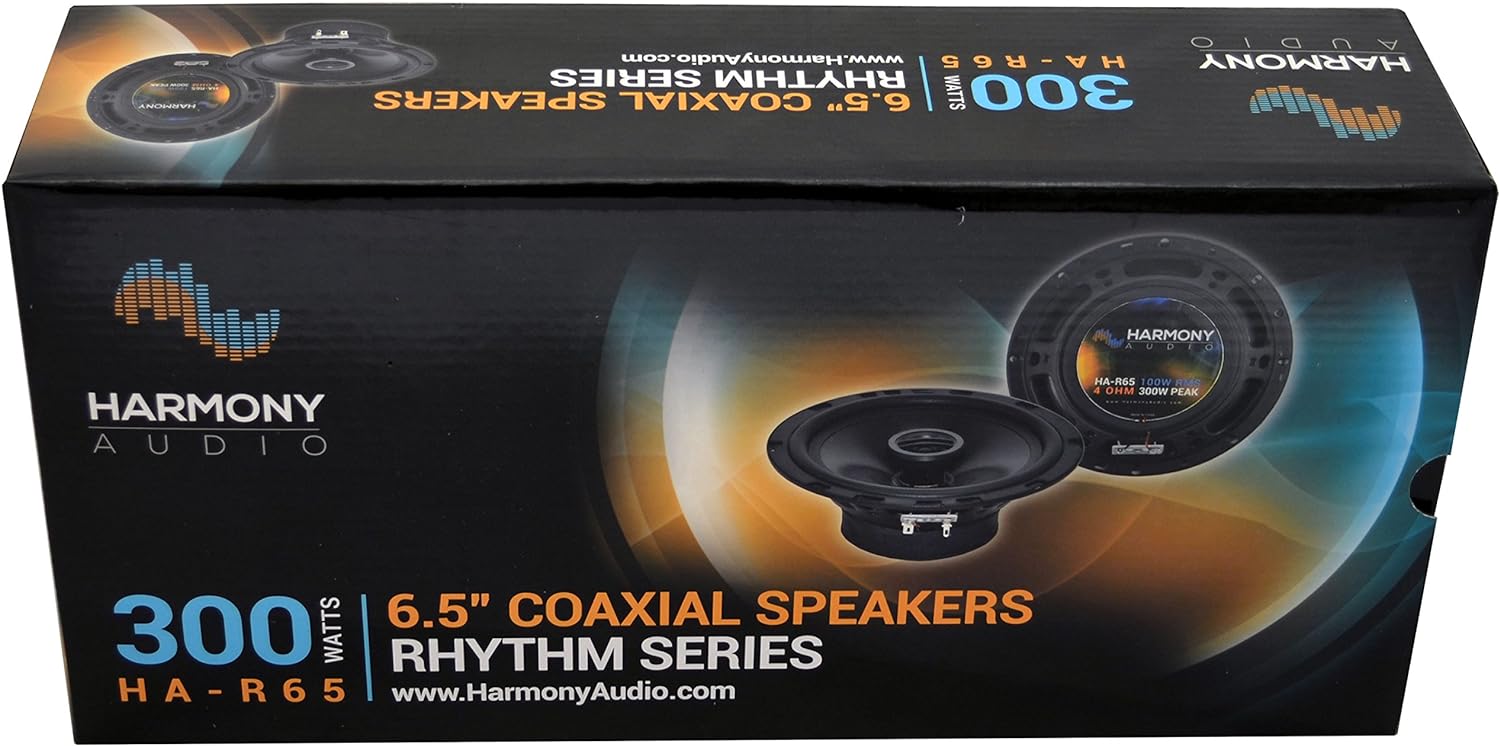 Harmony Audio Compatible con 2005-2007 Dodge Dakota HA-R65 6.5″ de repuesto de 300 W altavoces y parrillas