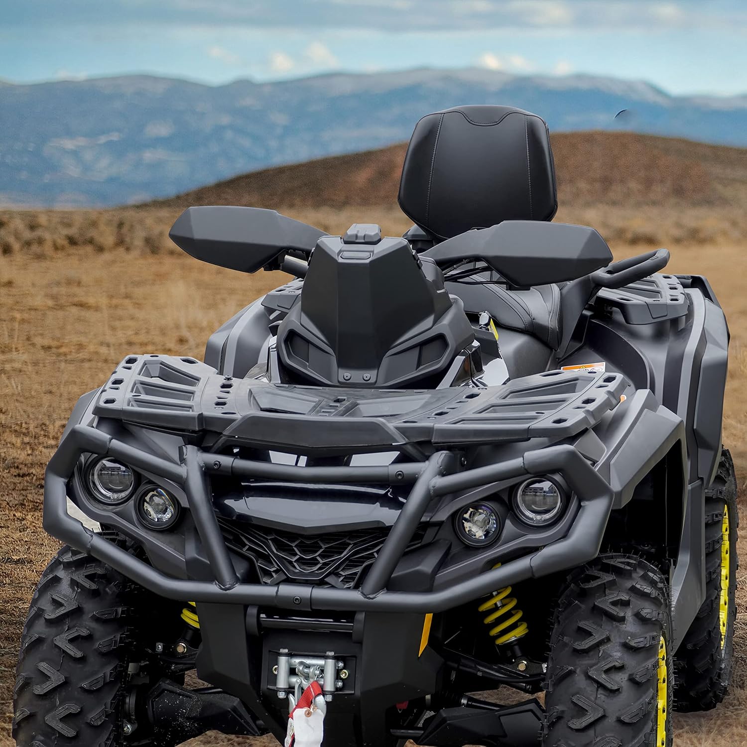 SAUTVS Protector de manos negro deflector de viento para Can Am Outlander, kit de deflector de aire de plástico para accesorios Can-Am Outlander MAX