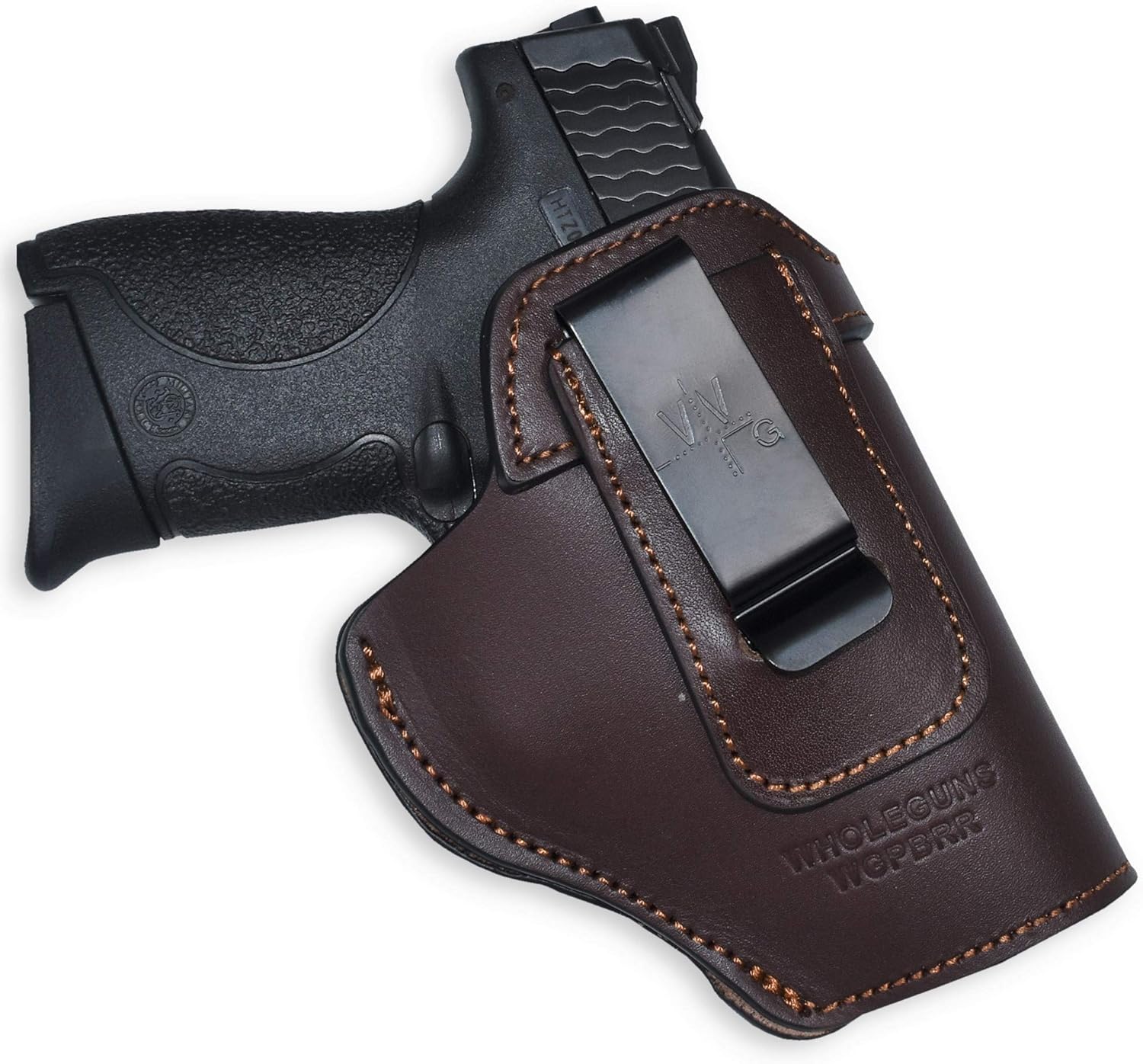 Funda de piel IWB para Glock 17 19 22 23 32 33  S&W M&P ShielSpringfield XD & XDSy todas las pistolas de tamaño similar