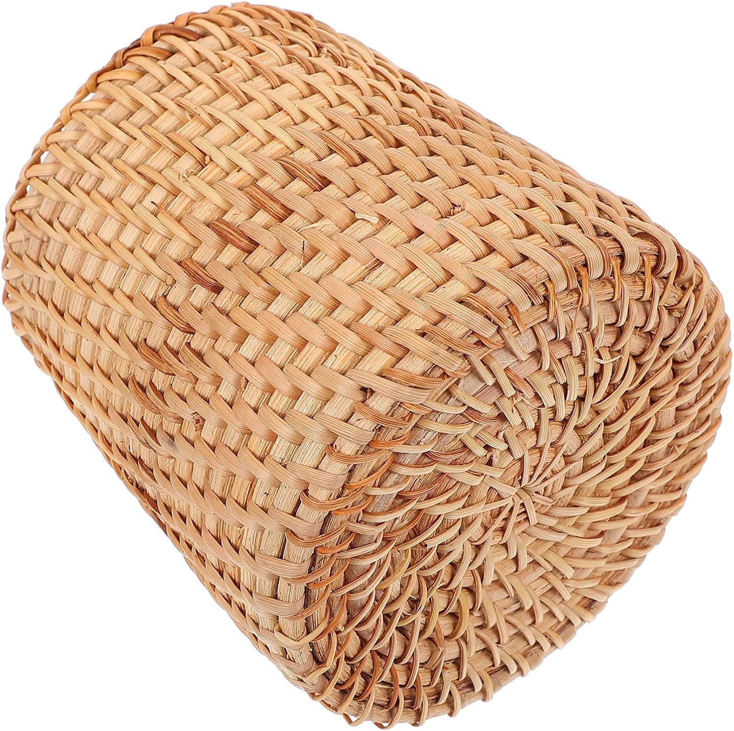 Cabilock Soporte para bolígrafo Decoración de mesa de boda Jarrón de mimbre Mini soporte de lápiz cesta de ratán contenedor de brochas de maquillaje