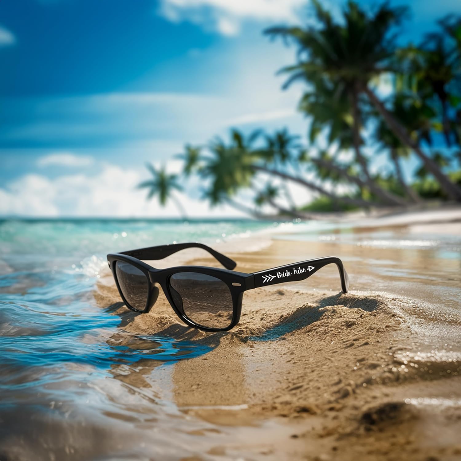 Gafas de sol negras para despedida de soltera  Tribu de novia y dama de honor gafas de boda a granel