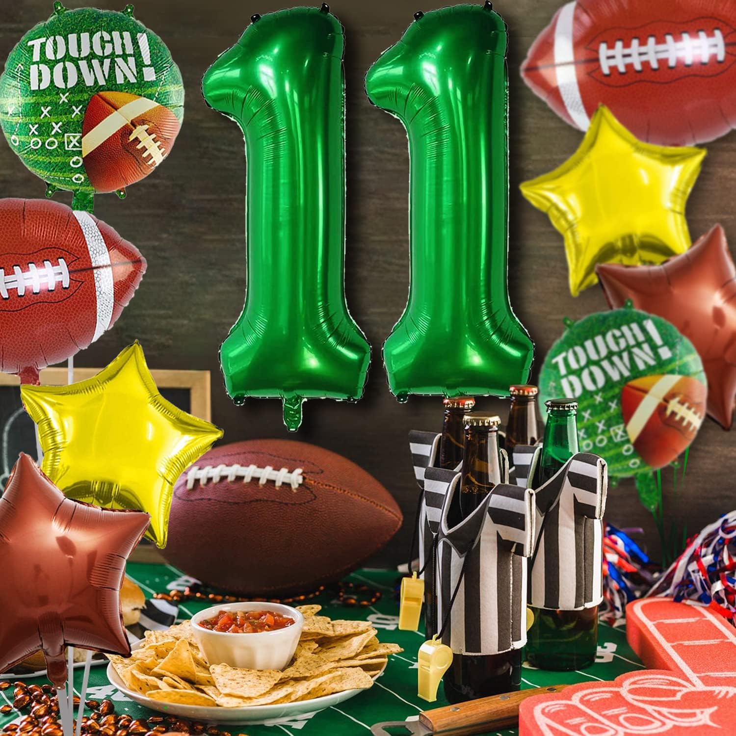 Juego de globos de fútbol americano, decoraciones de fiesta de cumpleaños de fútbol, decoración de fiesta de cumpleaños, decoración de fiesta de