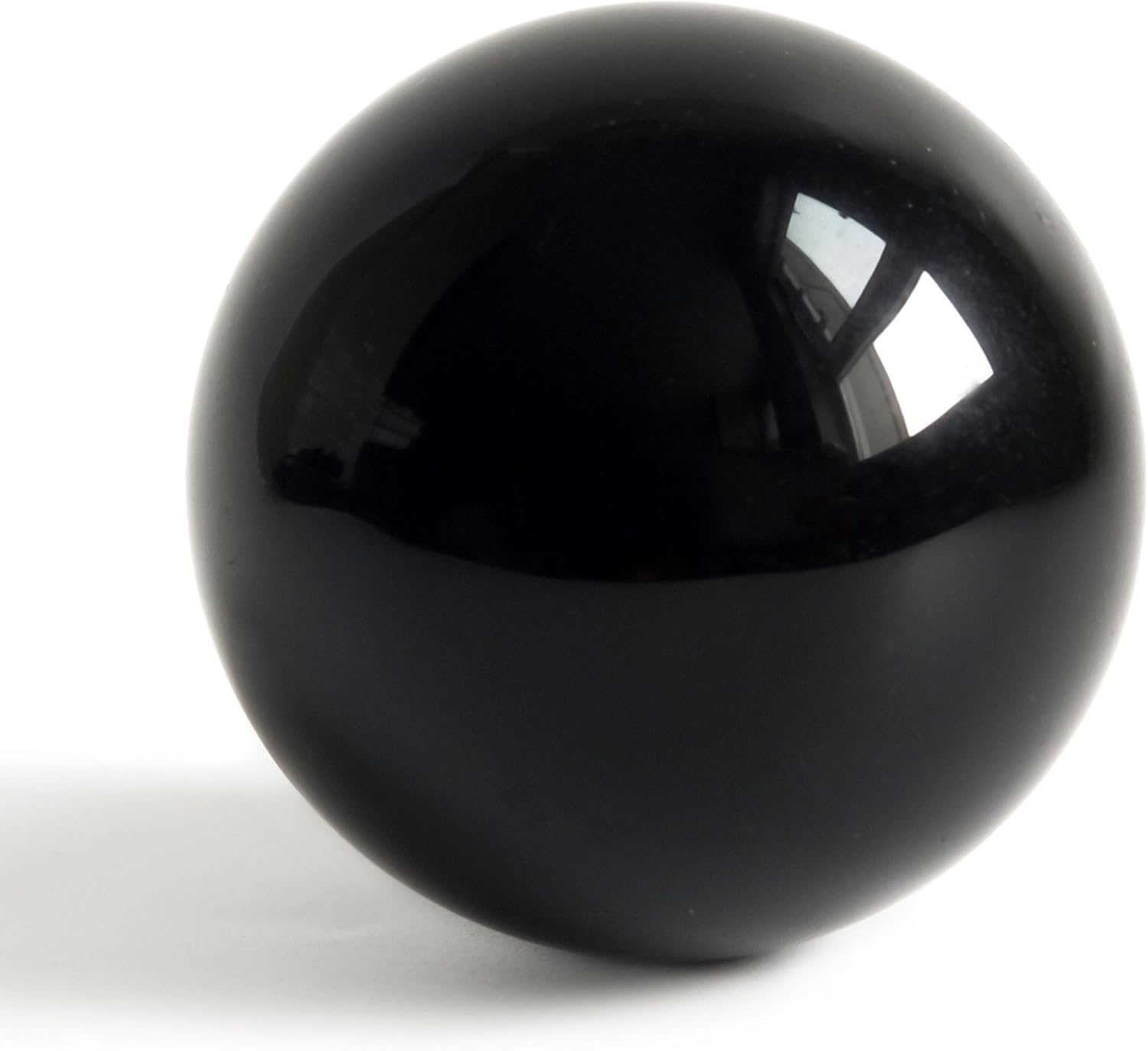 Mina Heal Bola de cristal de obsidiana de 4.3 pulgadas para pelota Fengshui, meditación de rascado, curación de cristal, esfera de adivinación,