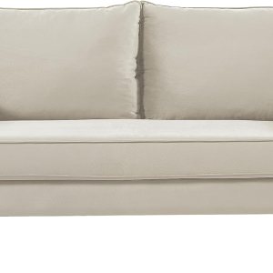 Kent – Sofá biplaza moderno, estilo europeo, de terciopelo, con patas cónicas, estilo vintage y diseño elegante, color marfil Kent – Sofá biplaza moderno, estilo europeo, de terciopelo, con patas cónicas, estilo vintage y diseño elegante, color marfil