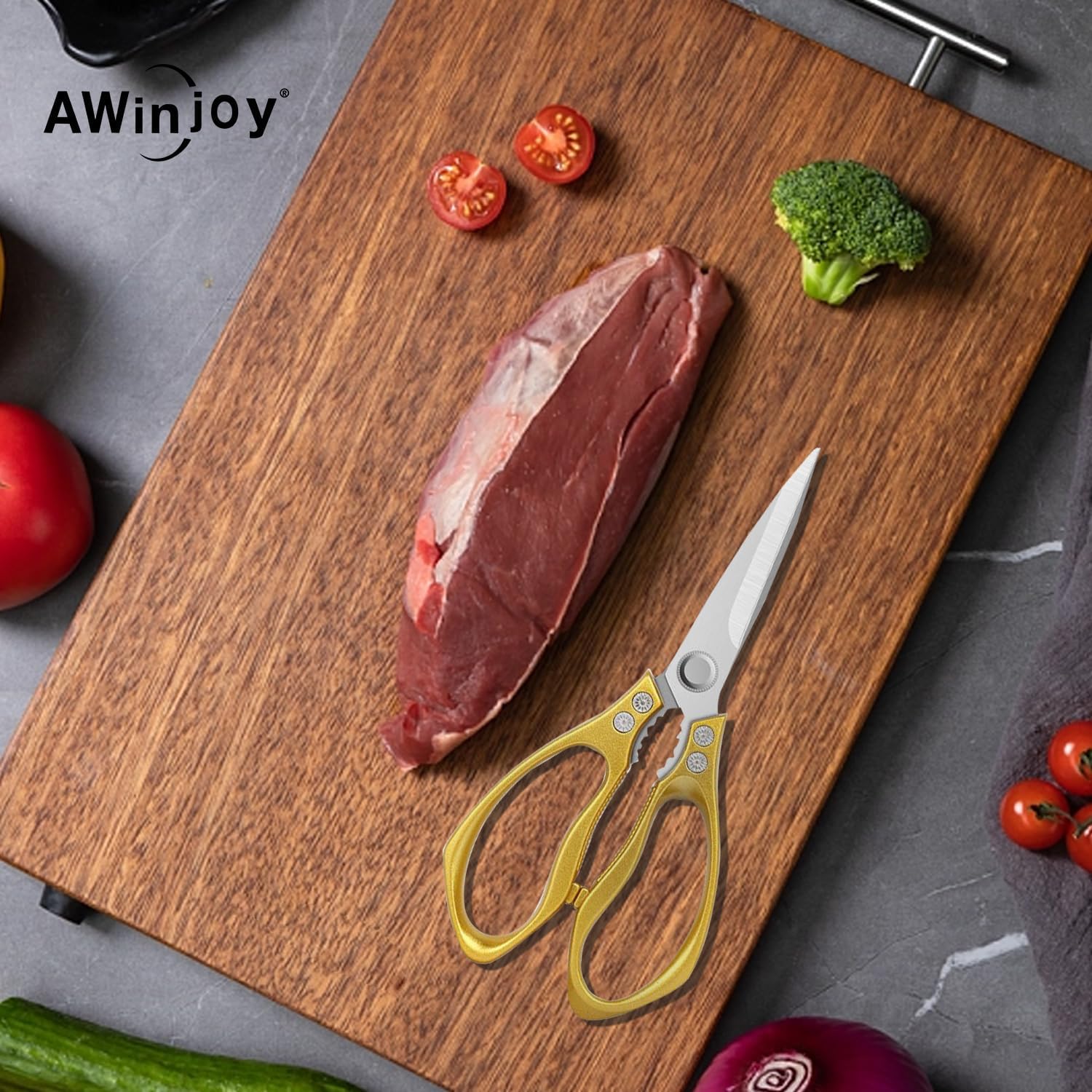 Tijeras de cocina, tijeras de cocina afiladas resistentes, aptas para lavavajillas, tijeras de corte multiusos para cocina, carne, pollo, pescado,