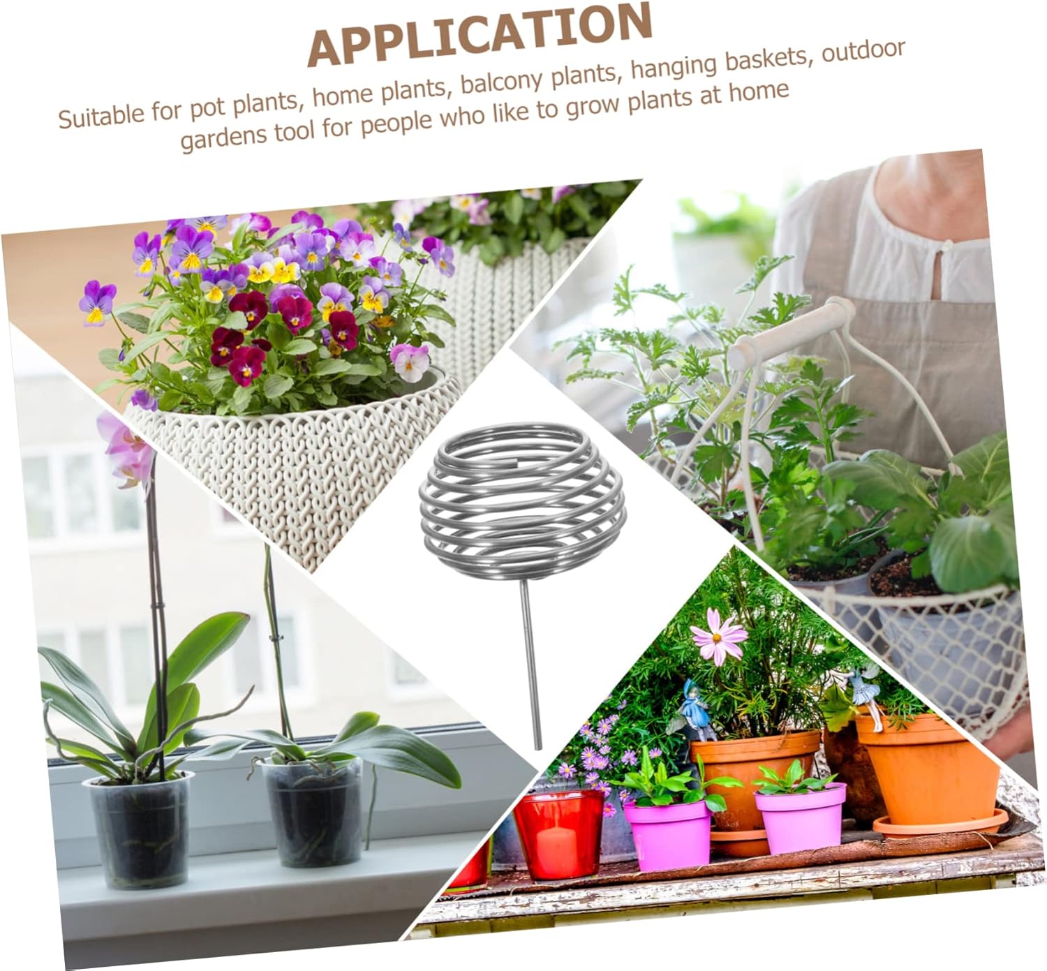 Yardwe Caja de fertilizante de 50 piezas de fertilizante de orquídea inoxidable Fertilizante Herramientas de fertilizante Bonsái Cestas de