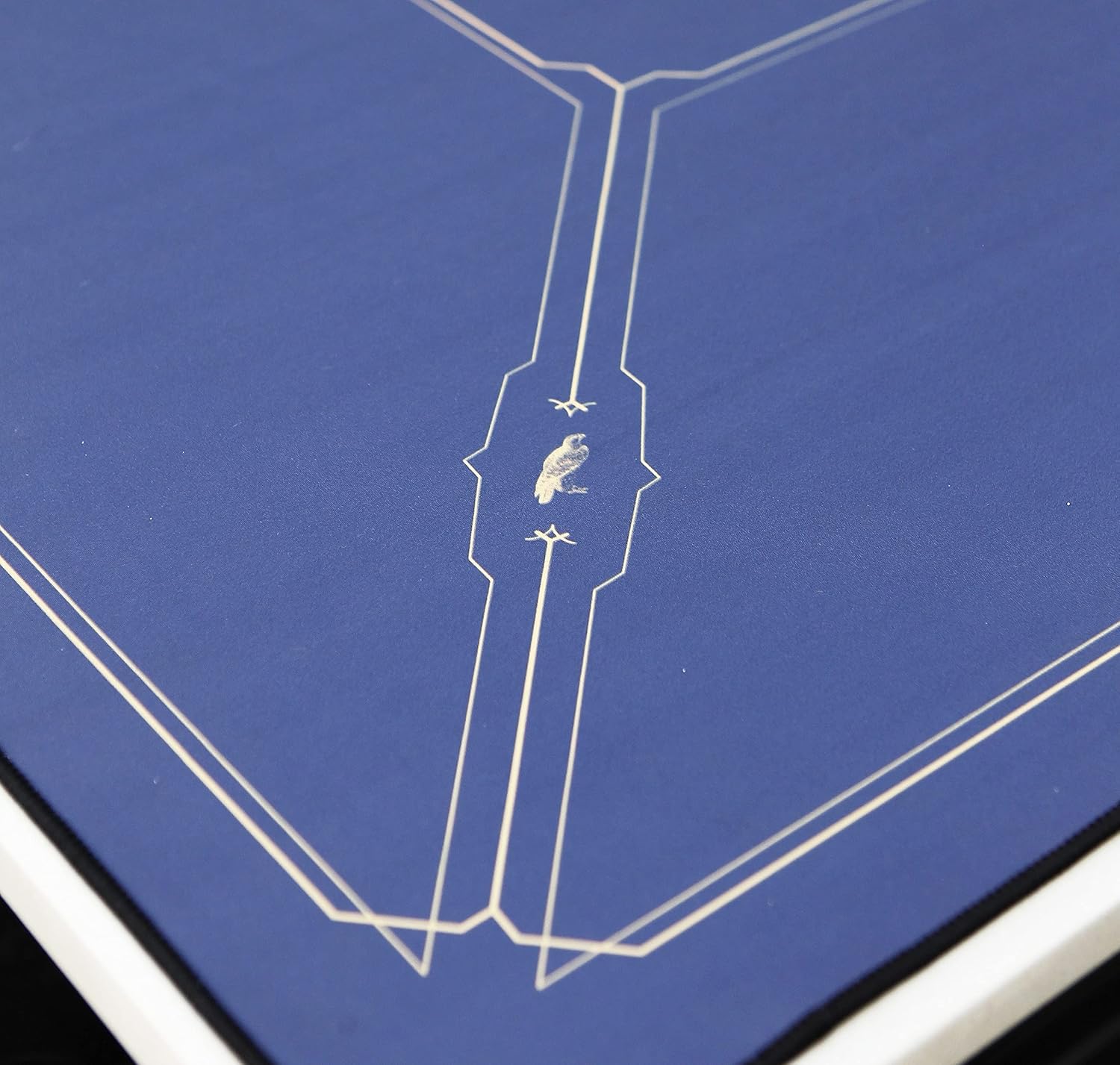 Glaspey & Sons Texas Hold’em – Alfombrilla de póquer de 70 x 35 pulgadas, mesa de póquer portátil con superficie lisa de alta gama y costuras (azul