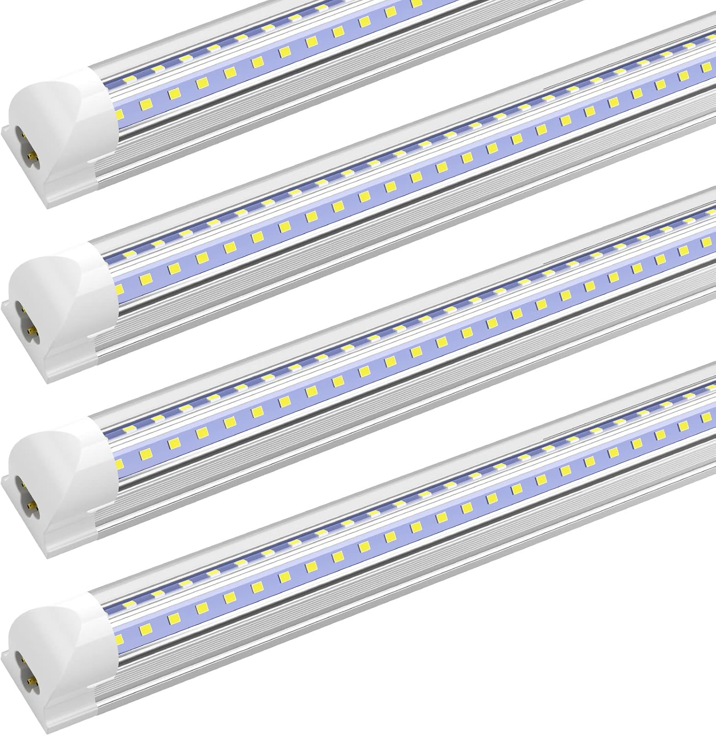 SHOPLED Luz LED de tienda de 4 pies, 36 W, 4680 lúmenes, 6000 K, blanco frío, forma de V, luces LED T8 enlazables de 4 pies, luces LED de taller