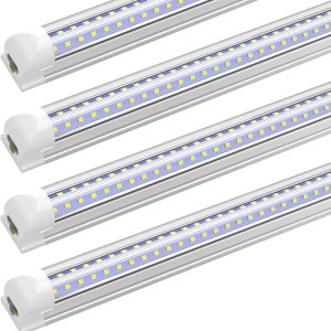 SHOPLED Luz LED de tienda de 4 pies, 36 W, 4680 lúmenes, 6000 K, blanco frío, forma de V, luces LED T8 enlazables de 4 pies, luces LED de taller SHOPLED Luz LED de tienda de 4 pies, 36 W, 4680 lúmenes, 6000 K, blanco frío, forma de V, luces LED T8 enlazables de 4 pies, luces LED de taller