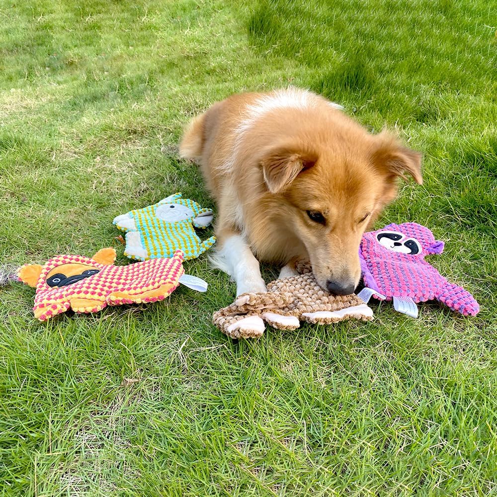 AZSSMUK Lindo juguete para perros sin relleno para razas pequeñas y medianas, divertido para cachorros de interior con papel chirriante suave y