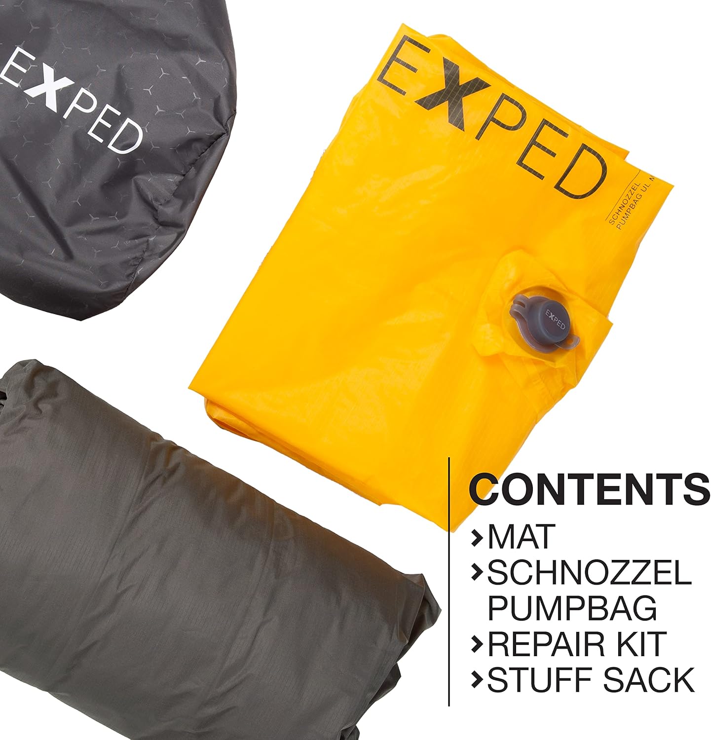 Exped Ultra 7R – Alfombrilla ligera para mochilero, plegable y cómoda, almohadilla para dormir de -20 grados para 4 estaciones, carbón, mediano ancho