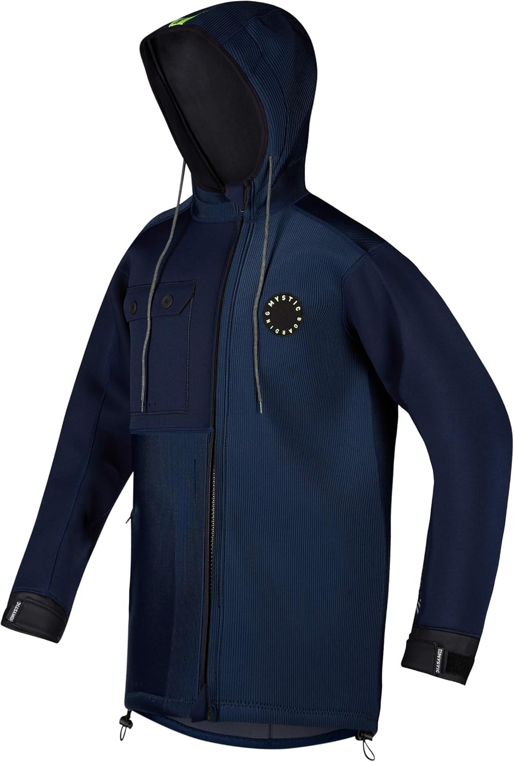 Mystic Watersports – Surf Kitesurf & Windsurfing Ocean Neoprene Wetsuit Coat Jacket – Navy Lime – Unisex