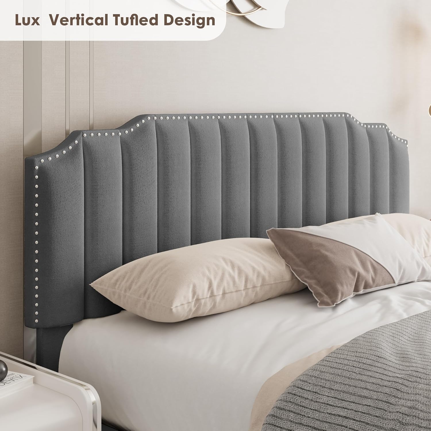 Harper & Bright Designs Cama de plataforma Queen con almacenamiento elevable, marco de cama de almacenamiento tapizado de terciopelo con cabecera y
