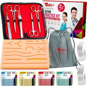 MedHelp Kit de sutura de 50 piezas para estudiantes de medicina de práctica – Kit completo de práctica de sutura para entrenamiento quirúrgico MedHelp Kit de sutura de 50 piezas para estudiantes de medicina de práctica – Kit completo de práctica de sutura para entrenamiento quirúrgico