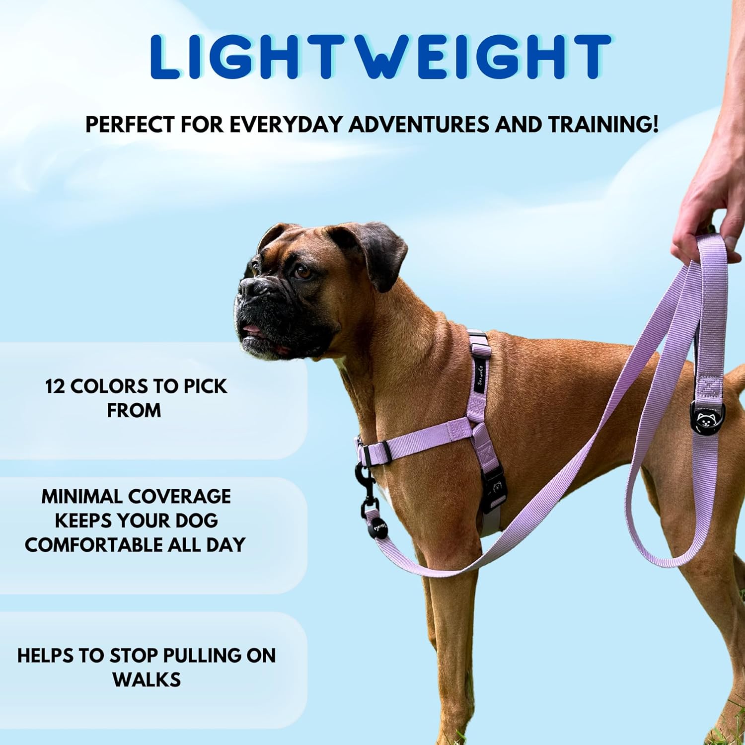 ShawnCo Dream Walk – Arnés para perro sin tirones, ajustable, cómodo, fácil de usar, para ayudar a dejar de tirar, para perros pequeños, medianos y