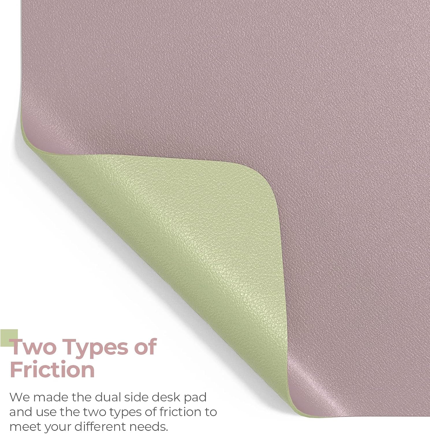 Crenovo Almohadilla de escritorio de doble cara, 23.6 x 13.7 pulgadas, protector de escritorio de piel sintética, impermeable, alfombrilla de mouse