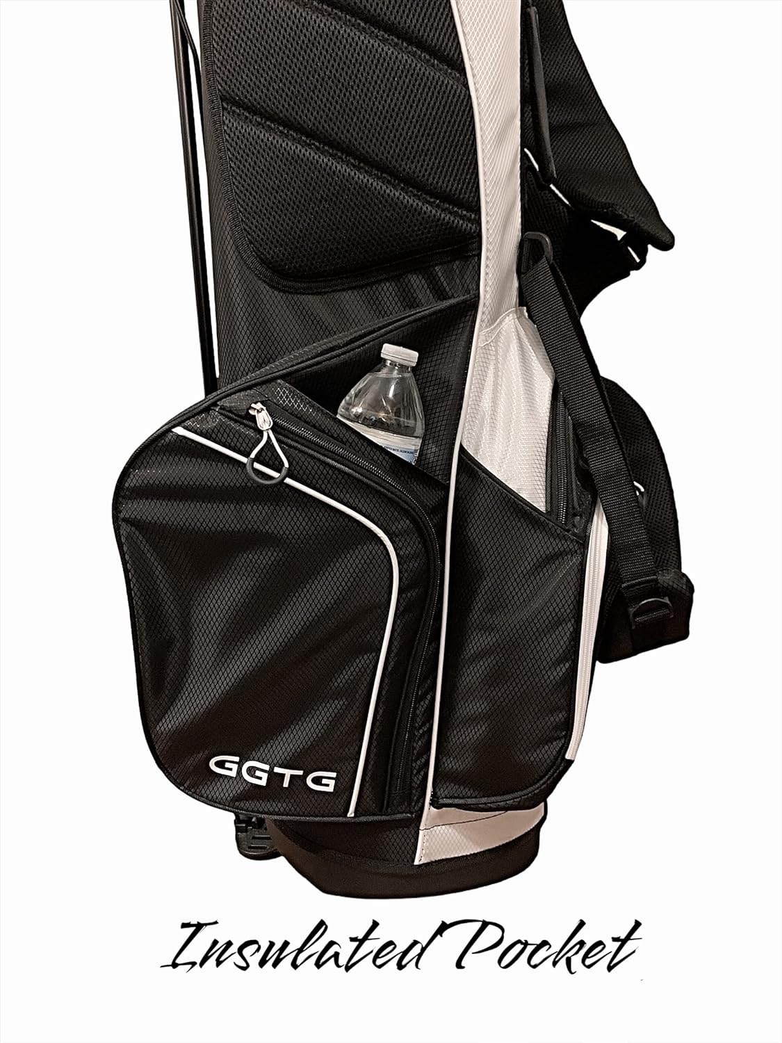 GGTG – Bolsa de golf ligera, 5 libras, color blanco y negro