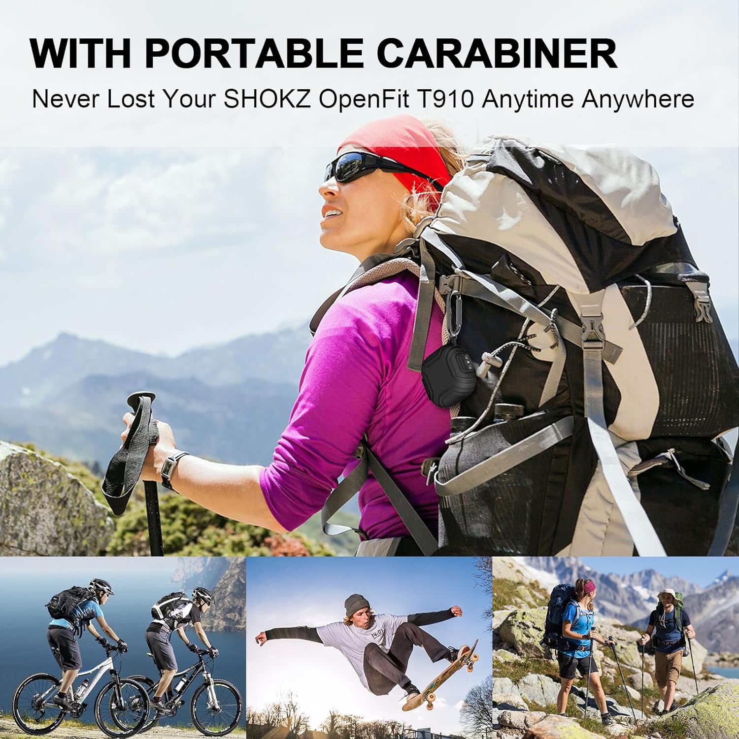 Cierre seguro Funda de silicona para SHOKZ OpenFit OpenFit Auriculares Bluetooth inalámbricos verdaderos de cuerpo completo, antiarañazos, a prueba