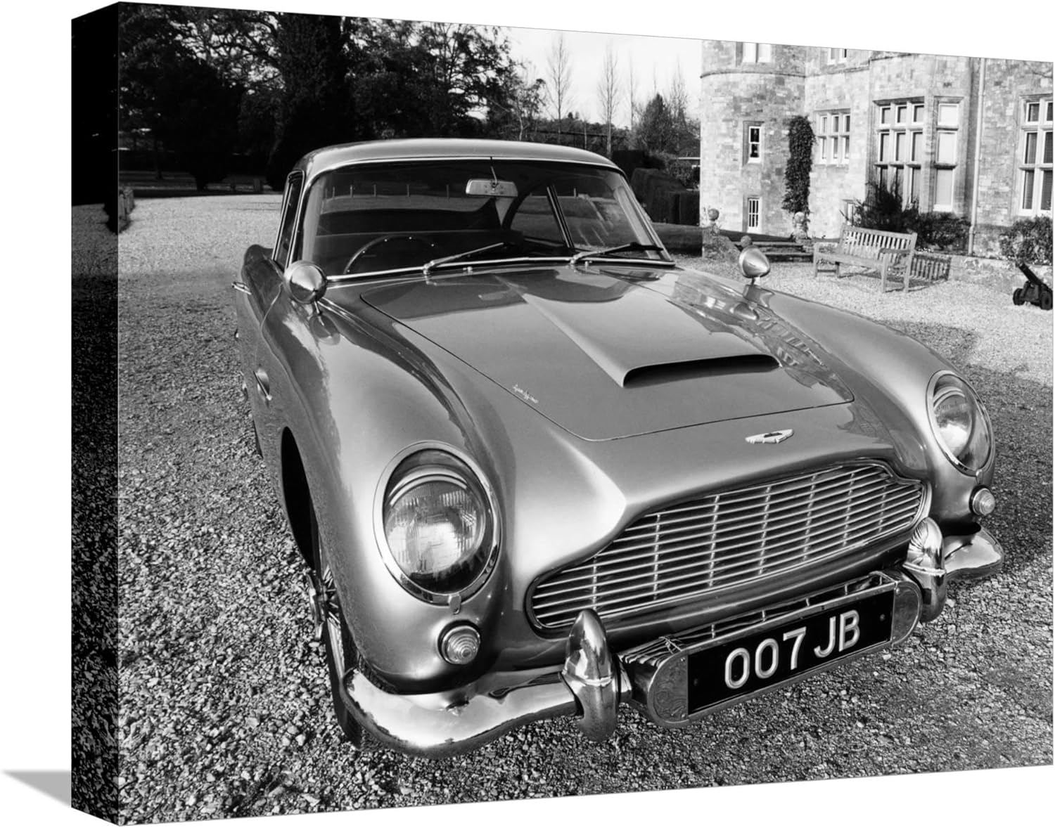 ART.COM Lienzo decorativo para pared Aston Martin DB5 de James Bond, utilizado en la película Goldfinger, decoración de transporte, 16 x 12 pulgadas