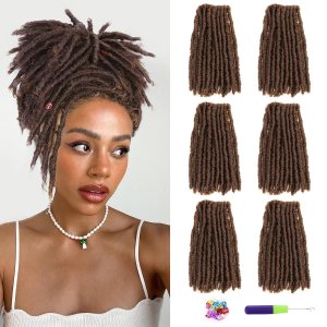 WIGNEE Pelo de ganchillo 120 hebras de pelo sintético de 8 pulgadas, rastas suaves pretrenzadas, rastas de rastas de rastas de 6 paquetes de cabello WIGNEE Pelo de ganchillo 120 hebras de pelo sintético de 8 pulgadas, rastas suaves pretrenzadas, rastas de rastas de rastas de 6 paquetes de cabello