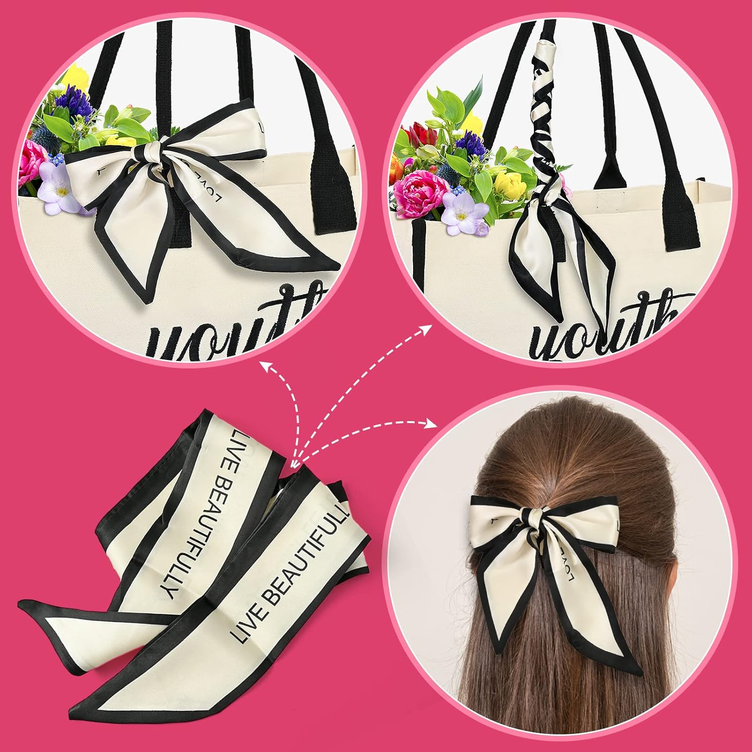 Initial Canvas Beach Bag,Monogrammed Gift Tote Bag for Women,Suitable for Wedding, Birthday, Beach, Holiday