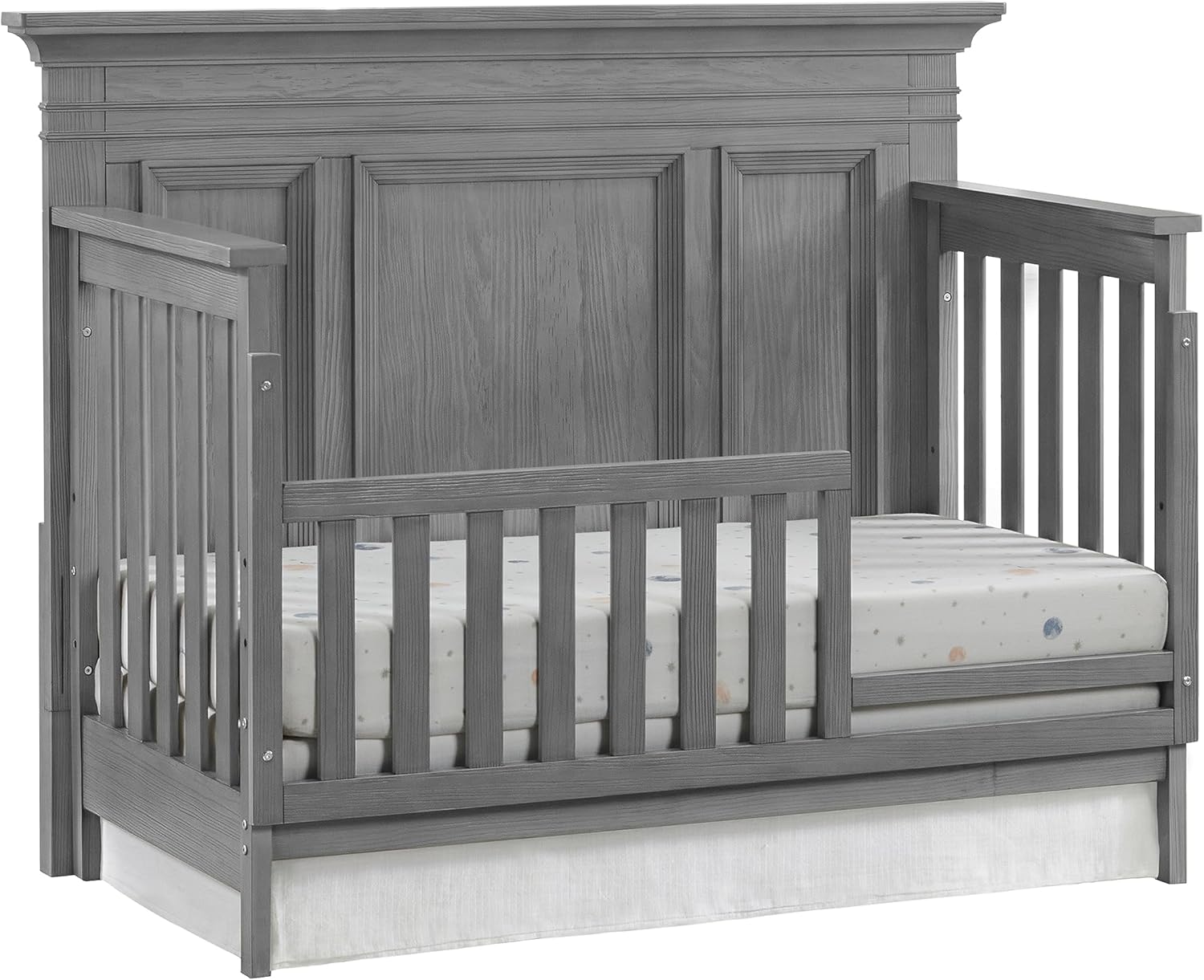 Oxford Baby Weston – Kit de conversión de riel de protección de cuna a cama infantil, gris oscuro, certificado Green Guard Gold