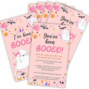 JCVUK Tarjetas de juego de propagación de Halloween, You’ve Been Booed! I’ve Been Booed! 50 tarjetas de juego para propagación de alegría para JCVUK Tarjetas de juego de propagación de Halloween, You’ve Been Booed! I’ve Been Booed! 50 tarjetas de juego para propagación de alegría para