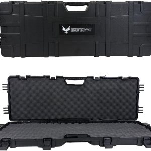 My Holster 43.5 “Hard Rifle Gun Case, Caja de almacenamiento larga con bloqueo, estuche de viaje de plástico, equipaje protector con inserto de My Holster 43.5 “Hard Rifle Gun Case, Caja de almacenamiento larga con bloqueo, estuche de viaje de plástico, equipaje protector con inserto de