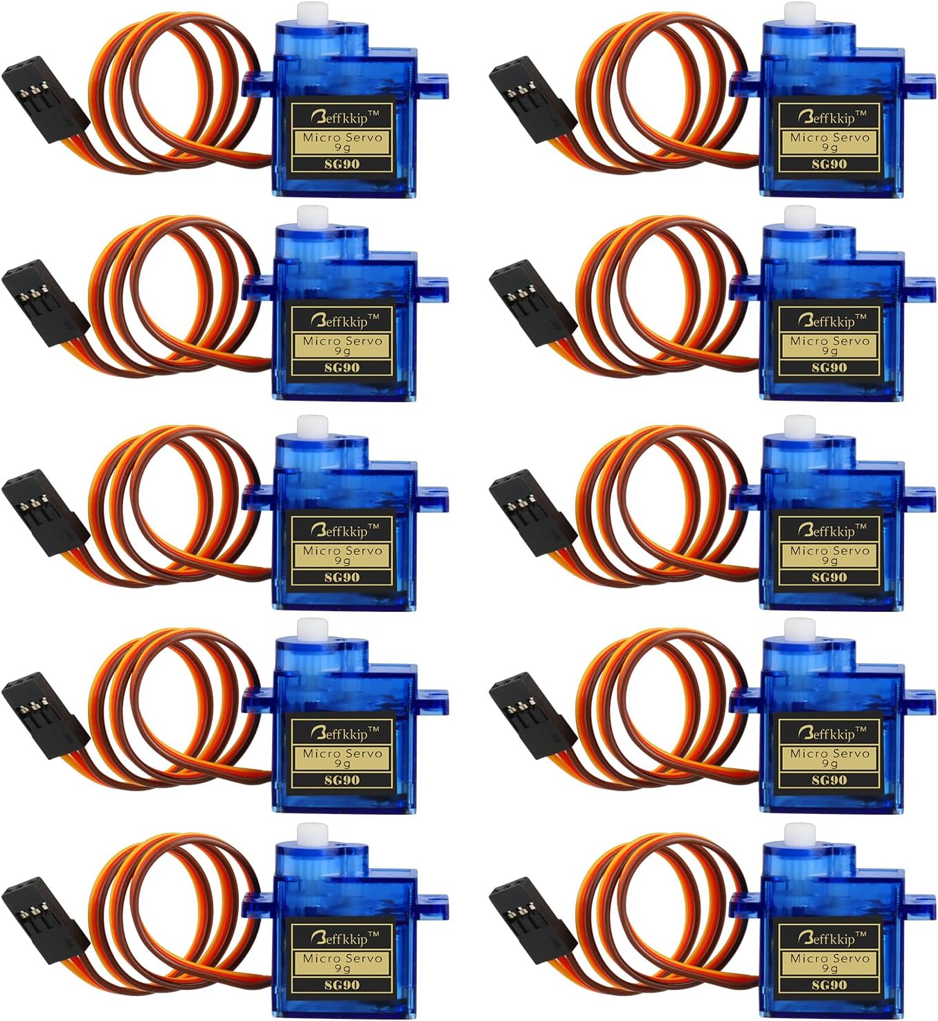 10 unids SG90 0.32 oz Micro Servos para RC Robot Helicóptero Avión Controles Coche Barco