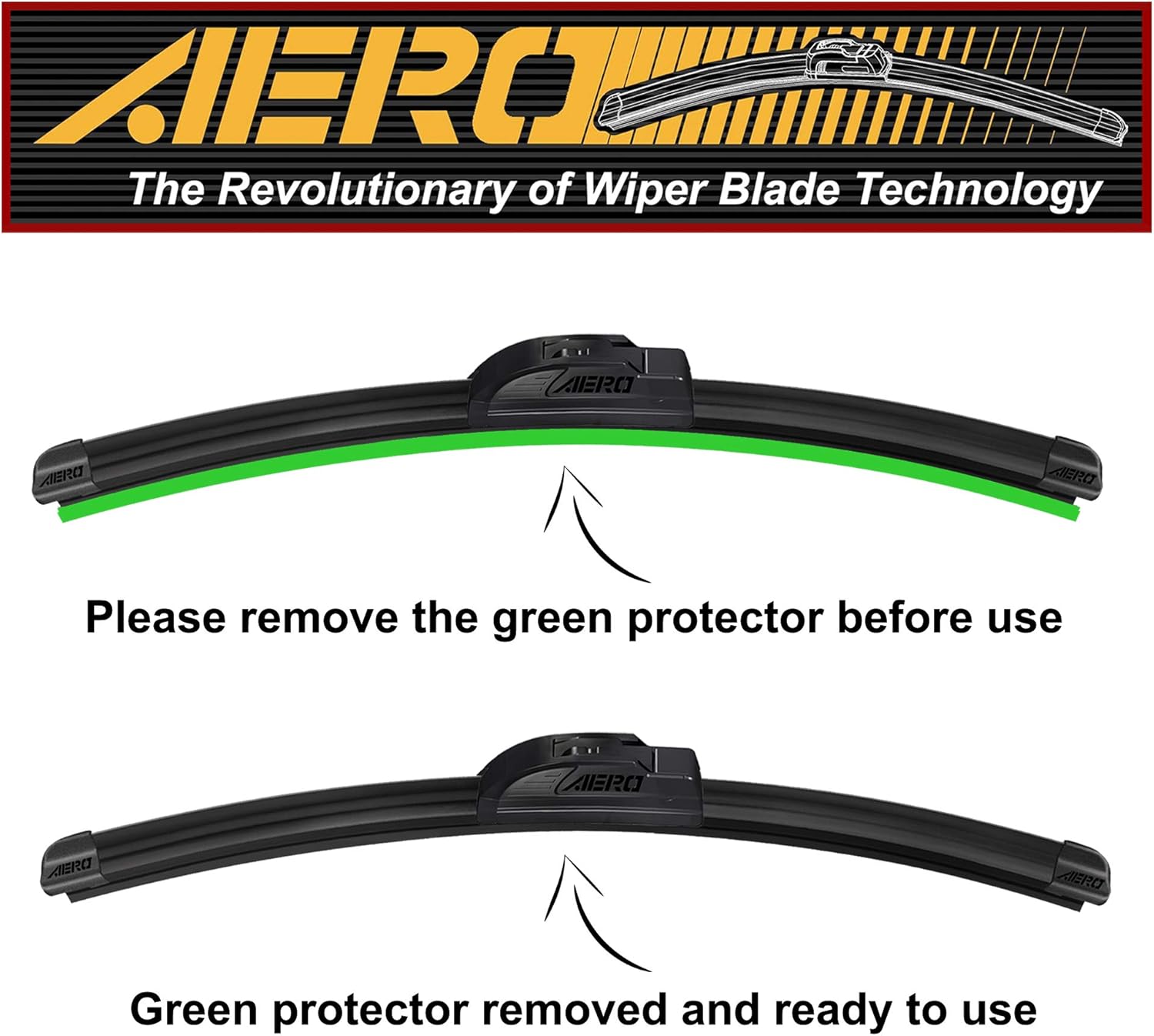 AERO Voyager – Limpiaparabrisas 22pulgadas + 19pulgadas para todas las estaciones, de la misma calidad prémium que la del fabricante original,