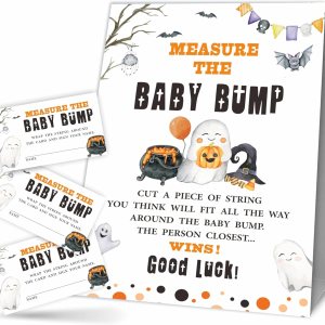Baby Shower Measure The Baby Bump Kit de juego Acuarela Halloween 1 letrero de pie y 50 boletos How Big Is Mommy’s Belly Sign Revela de género, Baby Shower Measure The Baby Bump Kit de juego Acuarela Halloween 1 letrero de pie y 50 boletos How Big Is Mommy’s Belly Sign Revela de género,