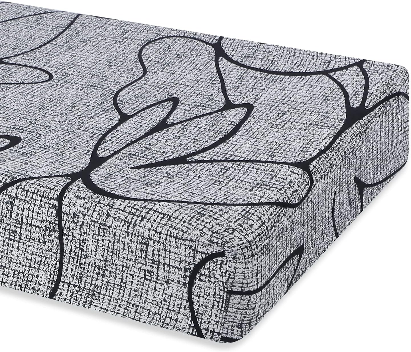 SearchI Fundas de cojín de repuesto estampadas para sofá, con patrón elástico, lavable, protector de muebles suave con parte inferior elástica (M, 2