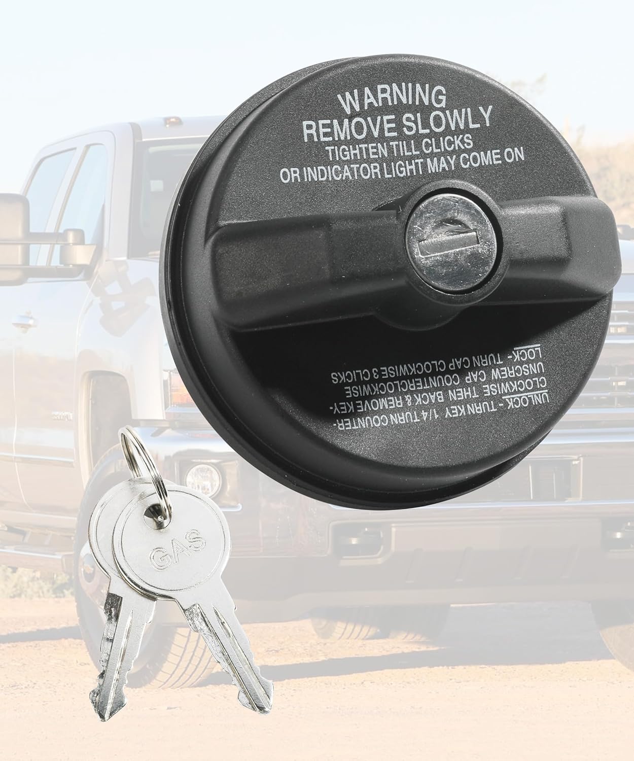 Tapa de gas con bloqueo, cerradura y llave de tapa de gasolina, accesorios de automóvil, repuesto de tapa de combustible con bloqueo, tapa de