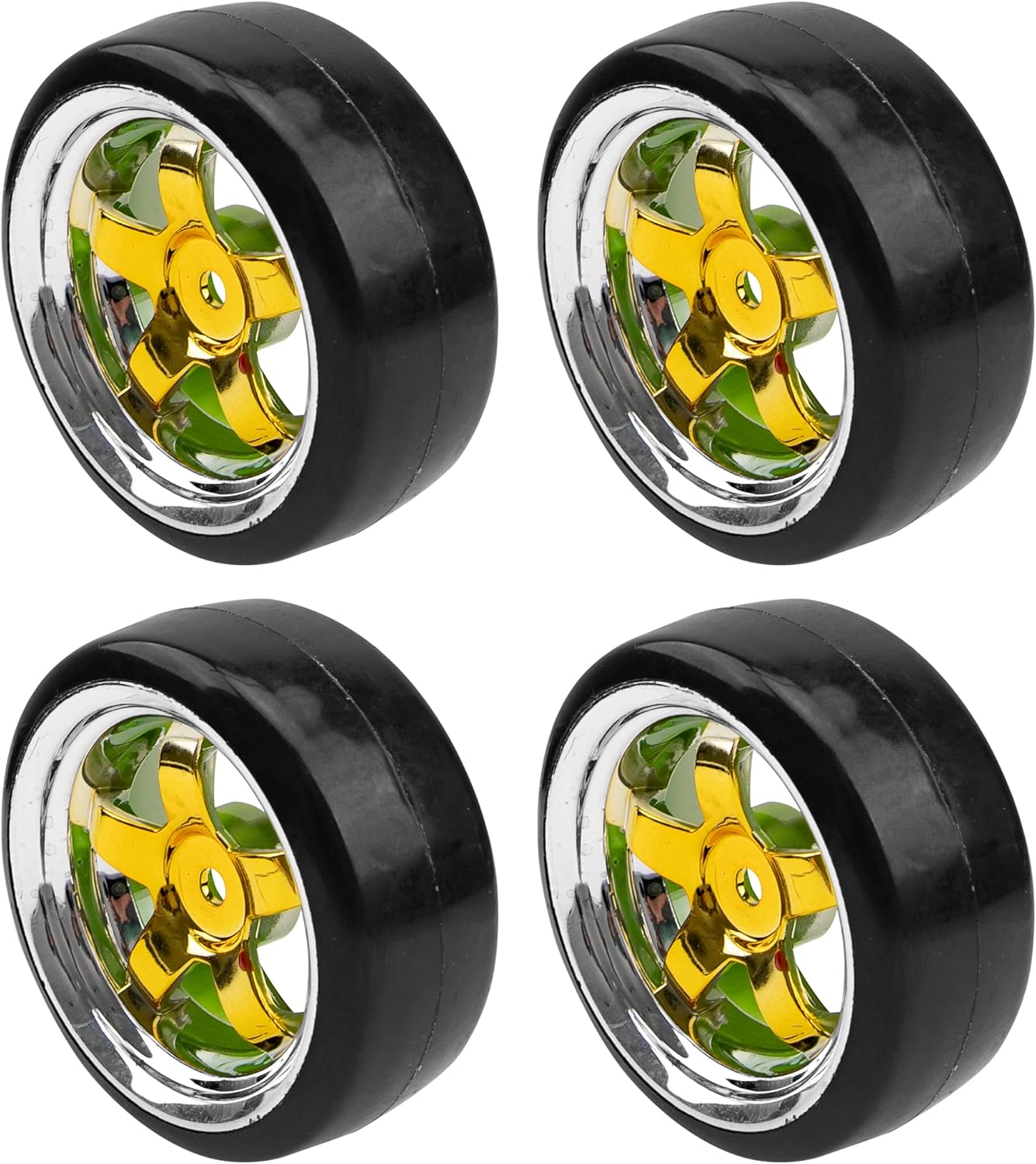 Llantas de plástico duro de 110 RC Drift y llantas de cubo hexagonal de 0.472 in compatibles con Traxxas HSP Tamiya Kyosho Himoto HPI Redcat 110
