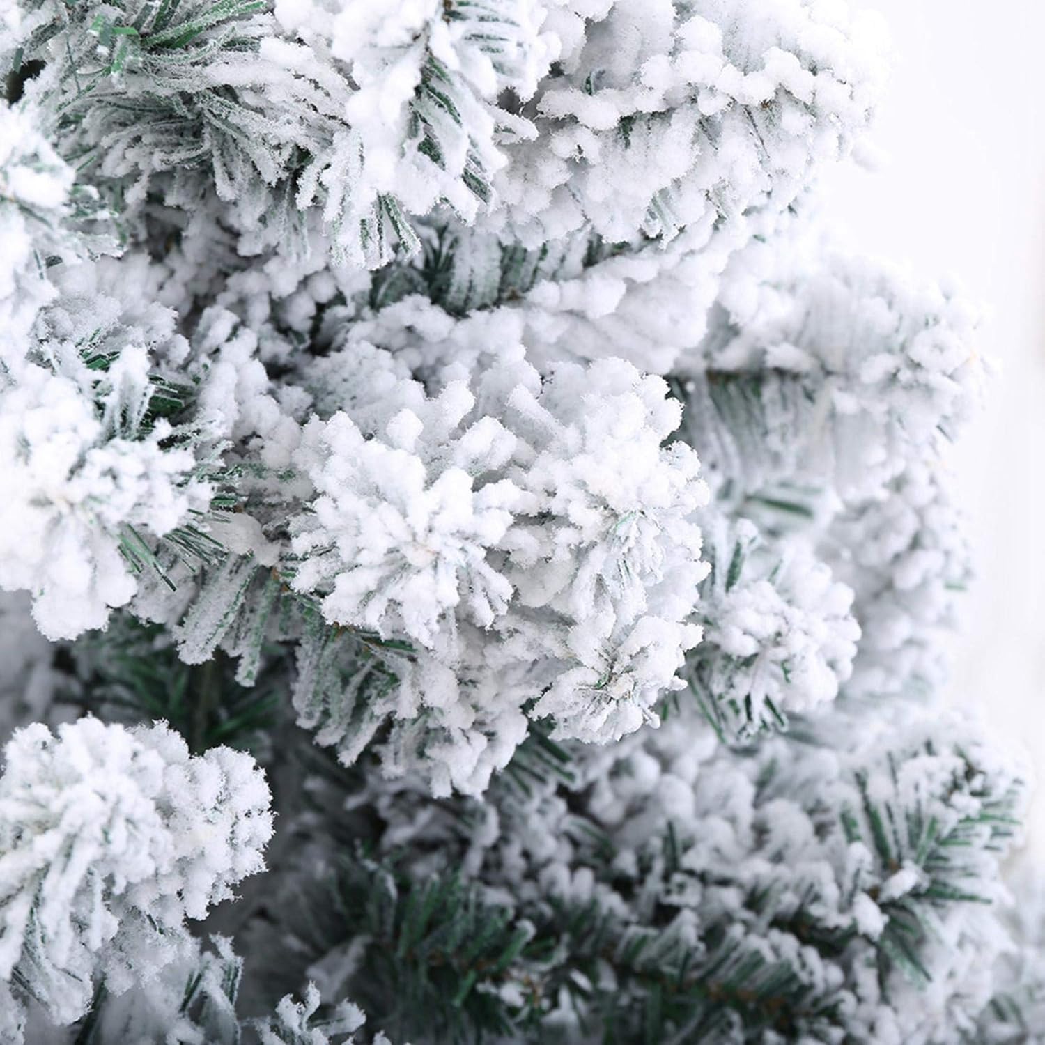 Decoración navideña árbol de Navidad artificial flocado de 7.5 pies, árbol de lápiz de Navidad, decoración del hogar de vacaciones para fiestas,