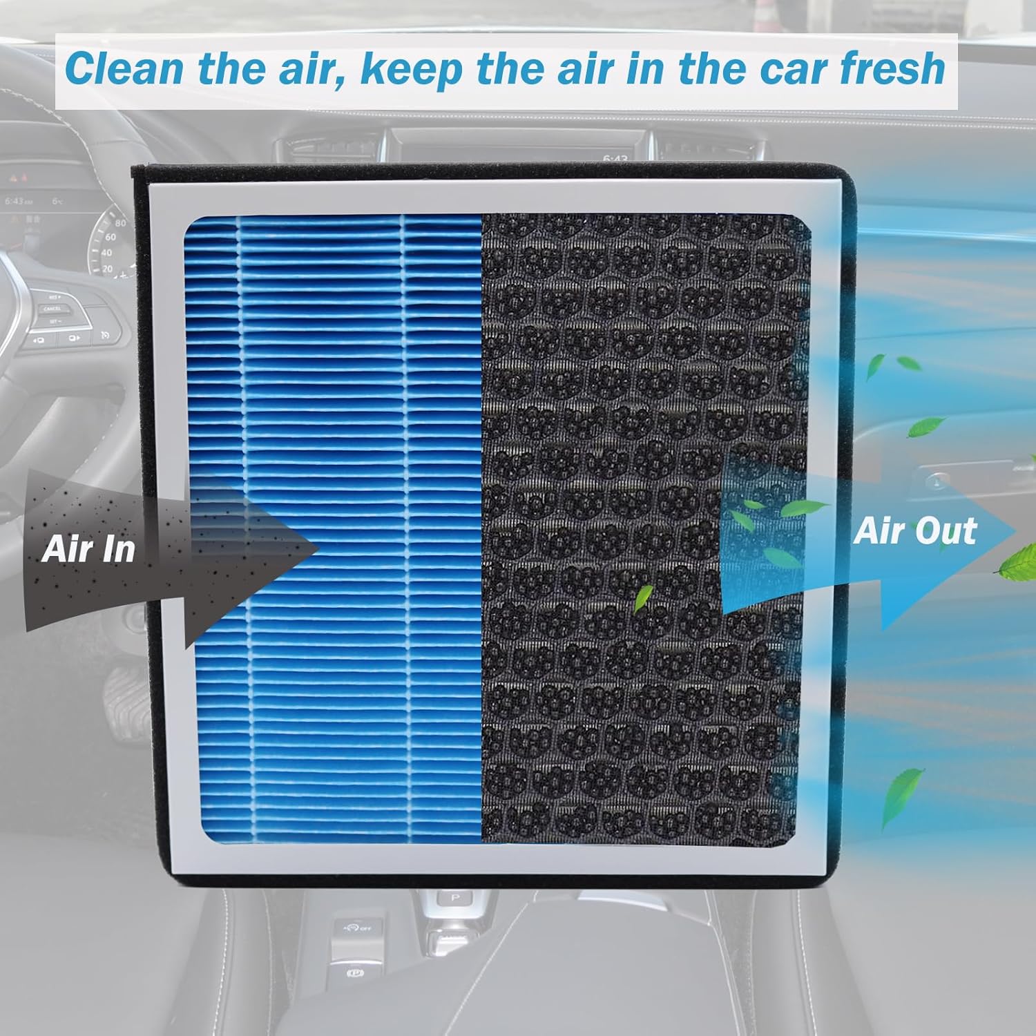 CF10134 Filtro de aire de cabina compatible con Honda Civic Accord CRV Odyssey Passport Pilot Ridgeline Acura CSX ILX Filtros de aire de cabina para