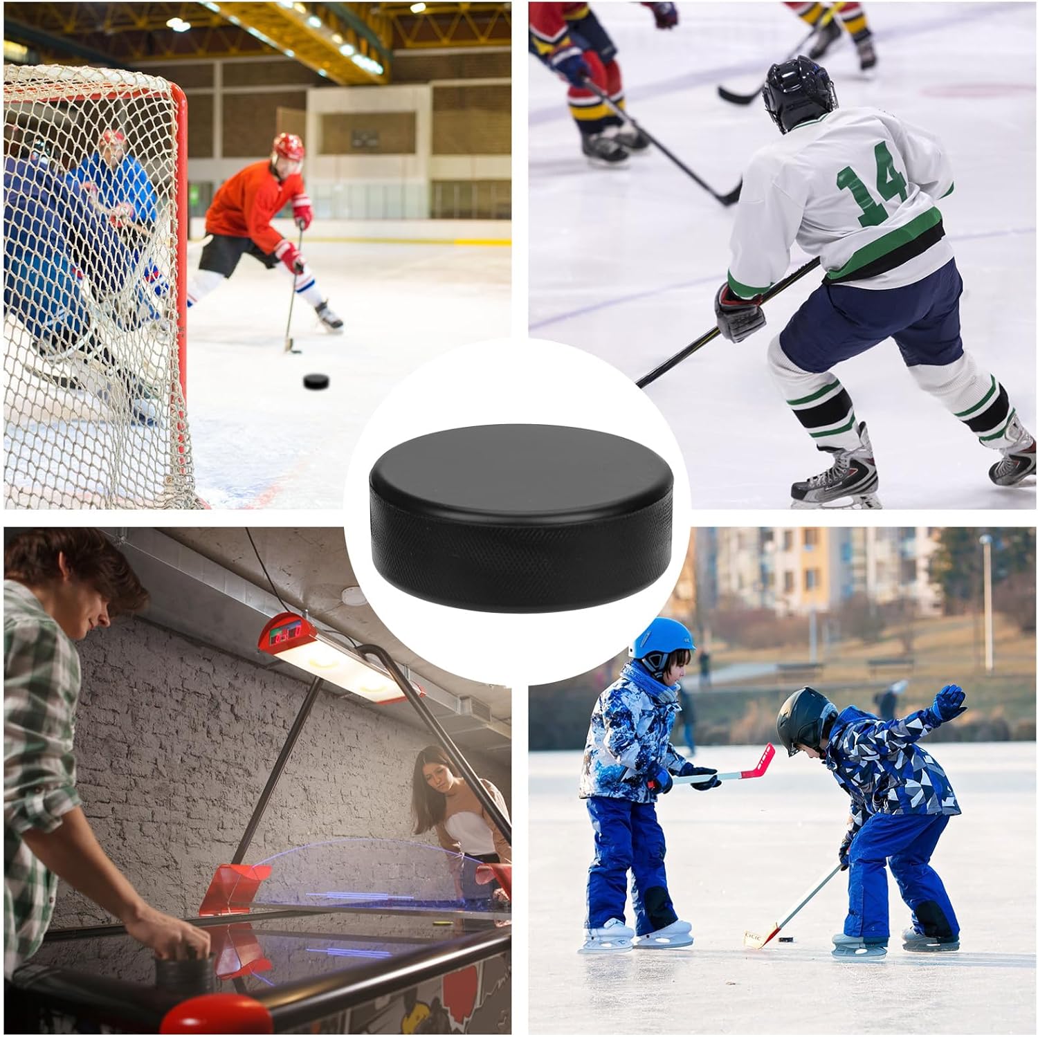 8 discos de hockey sobre hielo, discos de hockey de espuma suave de 3 pulgadas de diámetro, con 1 pulgada de grosor, equipo de hockey ligero para