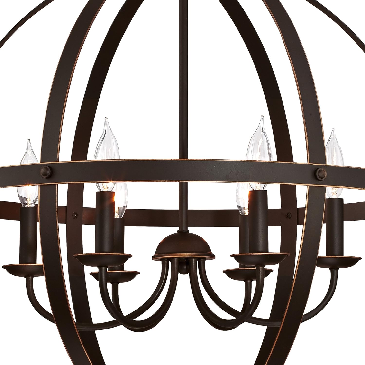 Westinghouse Lighting – Araña de luces 6110500 Stella Mira, estilo vintage, para interiores, con tres luces, acabado en madera rústica, con detalles